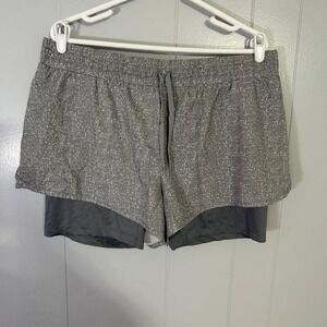 RBX Layered Running Shorts Mens XL Grey Textured Performance Activewear